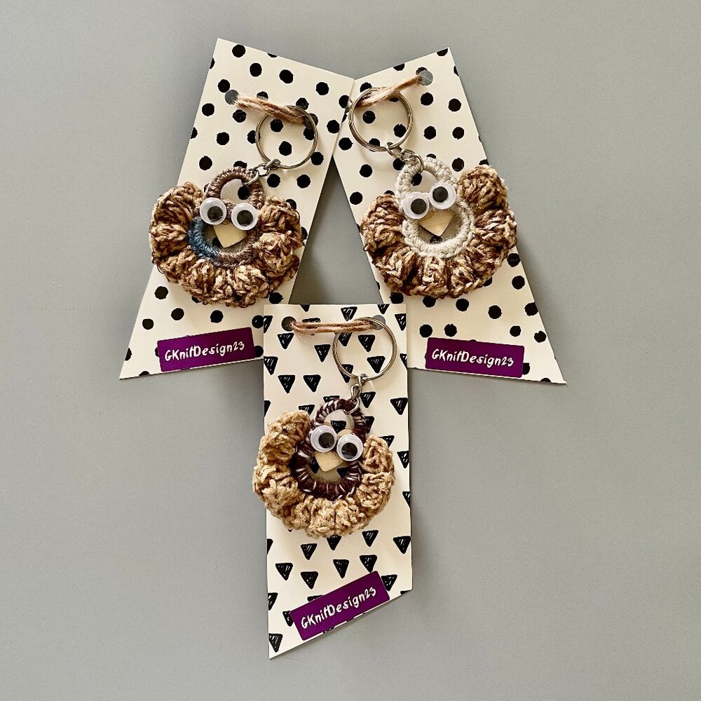 Keychains, Bundle of 3 Crochet Keychains, Affordable Gift, Backpack Charms